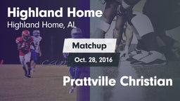 Matchup: Highland Home High vs. Prattville Christian 2016