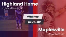 Matchup: Highland Home High vs. Maplesville  2017