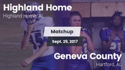 Matchup: Highland Home High vs. Geneva County  2017
