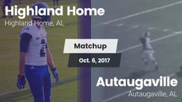 Matchup: Highland Home High vs. Autaugaville  2017