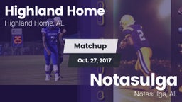 Matchup: Highland Home High vs. Notasulga  2017