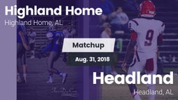 Matchup: Highland Home High vs. Headland  2018