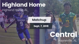 Matchup: Highland Home High vs. Central  2018
