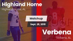 Matchup: Highland Home High vs. Verbena  2018