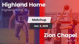 Matchup: Highland Home High vs. Zion Chapel  2018