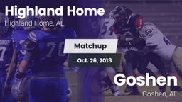 Matchup: Highland Home High vs. Goshen  2018