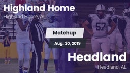 Matchup: Highland Home High vs. Headland  2019