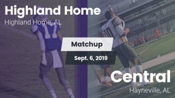 Matchup: Highland Home High vs. Central  2019