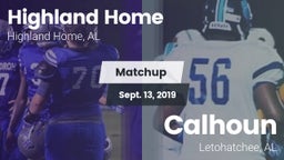 Matchup: Highland Home High vs. Calhoun  2019