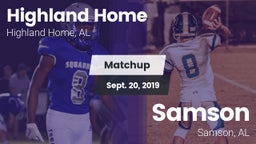 Matchup: Highland Home High vs. Samson  2019