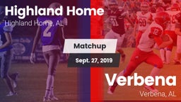 Matchup: Highland Home High vs. Verbena  2019