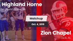 Matchup: Highland Home High vs. Zion Chapel  2019