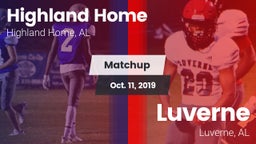 Matchup: Highland Home High vs. Luverne  2019