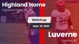 Matchup: Highland Home High vs. Luverne  2020