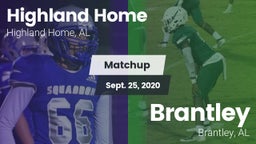 Matchup: Highland Home High vs. Brantley  2020