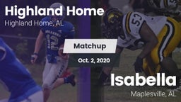 Matchup: Highland Home High vs. Isabella  2020
