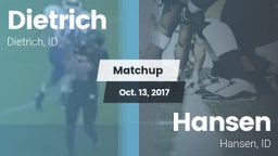 Matchup: Dietrich  vs. Hansen  2017
