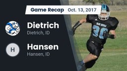Recap: Dietrich  vs. Hansen  2017