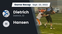 Recap: Dietrich  vs. Hansen 2022