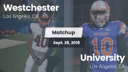 Matchup: Westchester High vs. University  2018