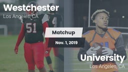 Matchup: Westchester High vs. University  2019