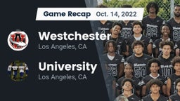 Recap: Westchester  vs. University  2022