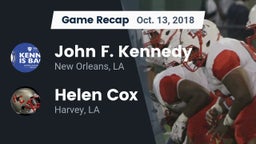 Recap: John F. Kennedy  vs. Helen Cox  2018