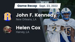 Recap: John F. Kennedy  vs. Helen Cox  2022