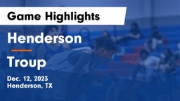 Henderson  vs Troup  Game Highlights - Dec. 12, 2023