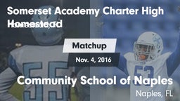 Matchup: Somerset Academy vs. Community School of Naples 2016