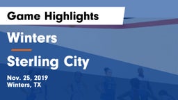 Winters  vs Sterling City  Game Highlights - Nov. 25, 2019