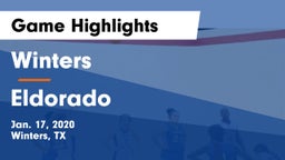 Winters  vs Eldorado  Game Highlights - Jan. 17, 2020