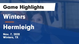 Winters  vs Hermleigh  Game Highlights - Nov. 7, 2020