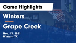 Winters  vs Grape Creek  Game Highlights - Nov. 13, 2021