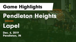 Pendleton Heights  vs Lapel  Game Highlights - Dec. 6, 2019