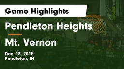 Pendleton Heights  vs Mt. Vernon  Game Highlights - Dec. 13, 2019