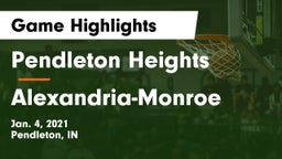 Pendleton Heights  vs Alexandria-Monroe  Game Highlights - Jan. 4, 2021