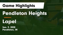 Pendleton Heights  vs Lapel  Game Highlights - Jan. 9, 2020