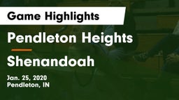 Pendleton Heights  vs Shenandoah  Game Highlights - Jan. 25, 2020