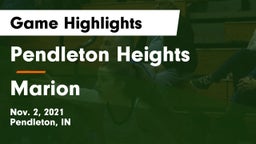 Pendleton Heights  vs Marion  Game Highlights - Nov. 2, 2021
