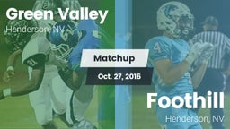 Matchup: Green Valley High vs. Foothill  2016