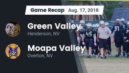 Recap: Green Valley  vs. Moapa Valley  2018