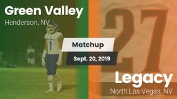 Matchup: Green Valley High vs. Legacy  2019