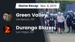 Recap: Green Valley  vs. Durango  Blazers 2019