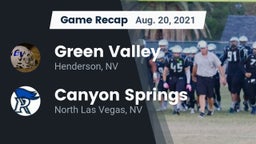 Recap: Green Valley  vs. Canyon Springs  2021
