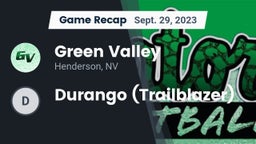Recap: Green Valley  vs. Durango  (Trailblazer) 2023