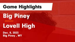 Big Piney  vs Lovell High Game Highlights - Dec. 8, 2023