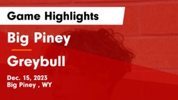 Big Piney  vs Greybull  Game Highlights - Dec. 15, 2023