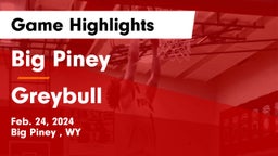 Big Piney  vs Greybull  Game Highlights - Feb. 24, 2024