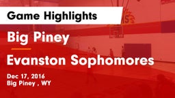 Big Piney  vs Evanston Sophomores Game Highlights - Dec 17, 2016